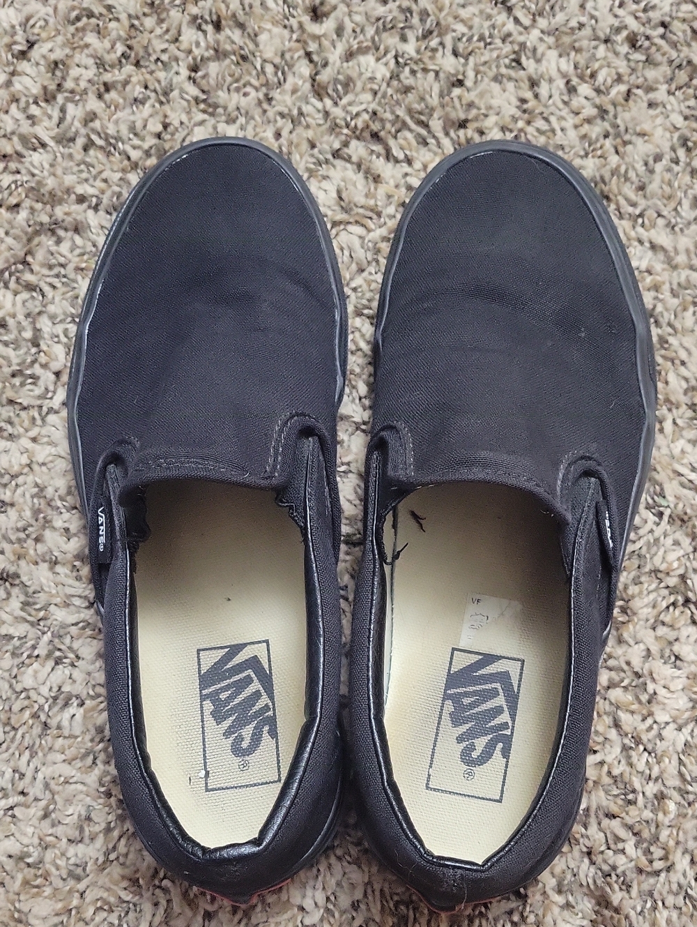 Vans Women's Black Canvas Slip-On Sneakers